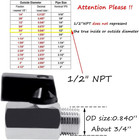 1 2 Npt Brass Mini Ball Valve Female To Male Shut-off Valve 2 Pcs