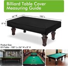 Pool Table Cover 8 Feet Heavy Duty Oxford Cloth Billiard Table Waterproof Black