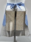 Vintage Waist Apron 17x19 Yellow   Blue Flowers 2 Pocket Cottage Core