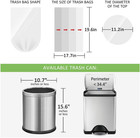 4 Gallon Trash Bags Clear 130 Count Bin Liners For 12-15l Cans