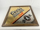 Vtg Framed Foiled Mirror Beer Sign 16x16 Inches For Coors Extra Gold Fans