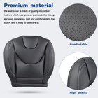 Front Left Bottom Seat Cover Replacement Microfiber Leather Black For 2013-2017