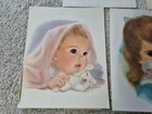 Lot Of 5 Vintage 1950s 11x14 Northern Tissue Little Girl Prints Nursery Decor