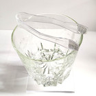 Crystal Etched Floral Wine ice snack Bucket Princess House Heritage Pattern