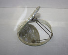 Vintage Signed W  Germany Marbled Celluloid 3  Vanity Fold Out Compact Mirror
