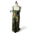 Nwt Cdc Green Floral Beaded Maxi Dress Sleeveless Evening Party Gown