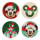 Disney Parks Santa Mickey And Minnie Mouse Holiday Christmas Coaster Set