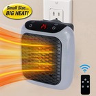 Mini Electric Heater 800w Wall Plug In Portable Ceramic Fan Us Plug   Remote