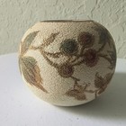 Antique 1800s Taylor Tunnicliffe Match Holder   Striker Floral Fruit Ceramic