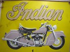 Indian Motorcycles Authorized Sales Service Embossed Tin Sign Stout St Louis Mo