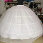 4 Hoops Big White Petticoat Fluffy Crinoline Slip Underskirt For Wedding Dress 