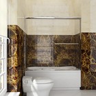 Sunny 60 w X 57h  Sliding Shower Tub Door Semi-frameless Bypass Chrome Finish