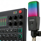 Studio Recording Kit Podcast Equipment Condenser Microphone Earphone Mixer  Set