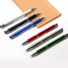 Full Metal Ballpoint Pen 1mm Black Ink Gel Pen Office Writing Stationery Fashirg