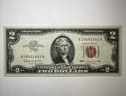 United States  2 Dollar Bill 1963 Red Seal Jefferson Legal Tender Note