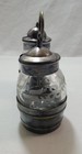 Condiment Set Caddy Silverplate Double   2   Clear Etched Glass Vintage