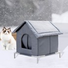Cat House For Outdoor Cats Warm Feral Cat Shelter For Winter Garden Outside