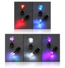 6 Pairs Led Light Up Earrings - Free Shipping Us Seller - Purple Color