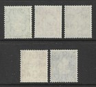 Gb Sg462wi 466wi 1937 Kgvi Definitives  Inverted Wmk  Set Of 5  Mint Umm  C   180