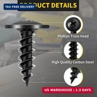 Wood Screws 5 8 Inch  145 Pcs Premium Phillips Truss Head Black Wood Screws     