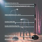 Pyle Steel Microphone Stand Black     360 Degree Rotation Pmks5