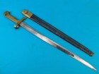 Vintage Aged Replica Of Us Civil War Bayonet Short Sword W  Scabbard