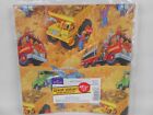 Vintage Hallmark Gift Wrap Wrapping Paper Trucks Construction Fire Lot Of 4 New