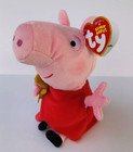 Ty Beanie Babies Peppa Pig Regular Plush Toy With Original Ty Heart Tag 6 _ New