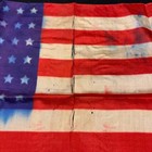 Vintage 48 Star American Flag Silk Printed 17x11 Mid Century Us Americana Decor