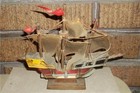 Vintage Wood Wooden Sailing Boat Model Ship Replica Santa Maria Santamaria Flags