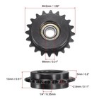 Idler Sprocket 8mm Bore 1 4  Pitch 20 Tooth Carbon Steel With Insert Bearing