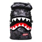 Brand New Sprayground Chenille Black Camo Shark Top Loader Bag