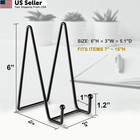 5pck 6  Plate Stands For Display Metal Frame Holder Stand Book Picture Photo New