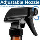 Empty Amber Glass Spray Bottles  2 Pack  Large 16oz Refillable Bottle For Is    