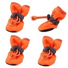 New 4pcs Pet Dog Shoes Anti-slip Rain Snow Boot Thick Warm For Small Cats Dogs