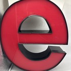Vtg 3d Rustic Marquee Light Sign Letter    e    Wall Hanging Decor Reclaimed Initial