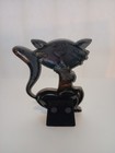 Vintage Pewter Cat Shape Mini Picture Frame