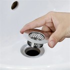 2pcs Stainless Steel Sink Strainer Hair Catcher Bathroom Drain Filter Stopper