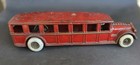 Antique 1920s Arcade Fageol 12 5  Cast Iron Bus Coach Toy Goodrich White Tires