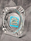 Wild Wild West Gambling Hall Square clear Four Slot Glass Ashtray Applied Logo