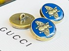 Gucci  Buttons 3 Pcs  Metal 17 Mm 0 7 Inch  Metal   Logo Gg Blue