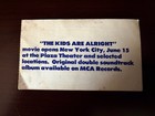 The Who 1979 Msg Concert Ticket Stub Madison Square Garden 9 17 79 Nyc