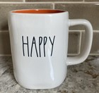 Rae Dunn Ll  happy Halloween  Double Sided Mug With Orange Inside By Magenta