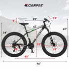 26  Fat Tire Mountain Bike Bicycle 21-speed Dual Disc Brake For Adult Youth
