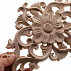 Wood Carved Long Applique Figurine Craft Corner Frame Doors Furniture Decoration