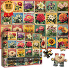 1000-piece Vintage Flower Jigsaw Puzzle For Adults Retro Floral Art