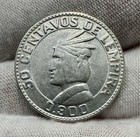 1932 Honduras Chieftain Silver 50 Centavos  Scarce  High Grade   Lustrous