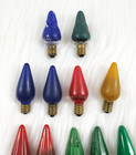 21 Vintage Mazda C6 Smooth Swirl Two Tone Christmas Tree Lamp Bulb Lights Work