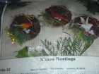 Vtg Tiny Treasure Christmas Ornament Kit 86-52 Xmas Nesting Birds