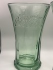Vintage Libbey Coca Cola Green Glass Lot Of 4  Flared  Thick Glass